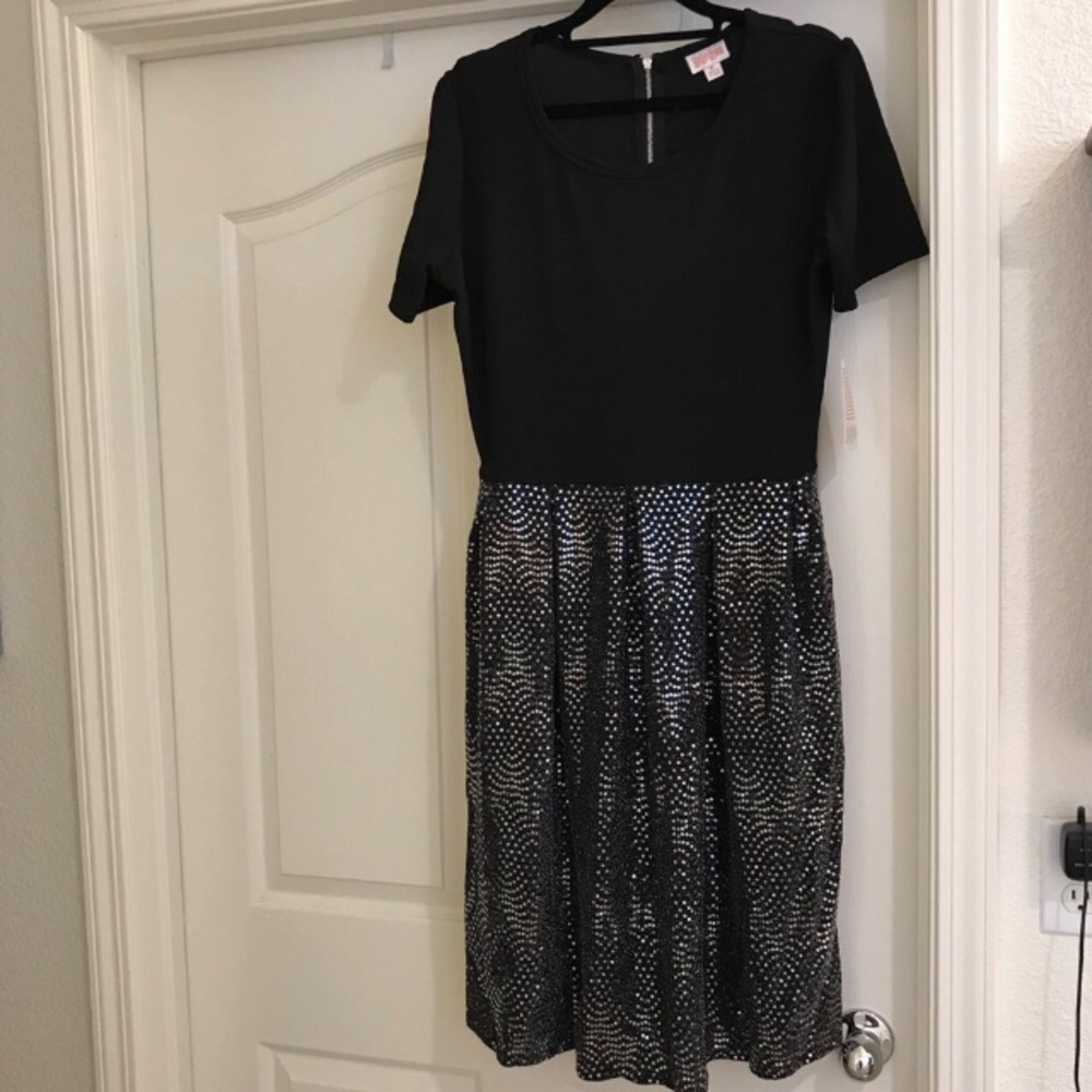 LulaRoe shiny Amelia dress